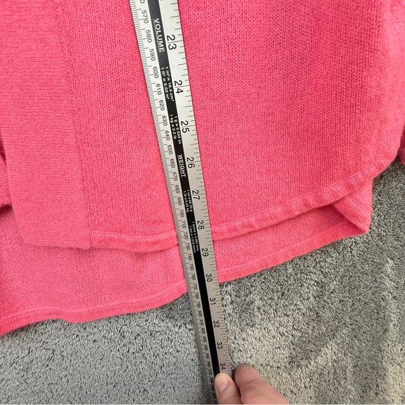 NEW! 100% Cashmere Claudia Nichole Bright Pink Cardigan Sweater Size Large NWT - Picture 9 of 15